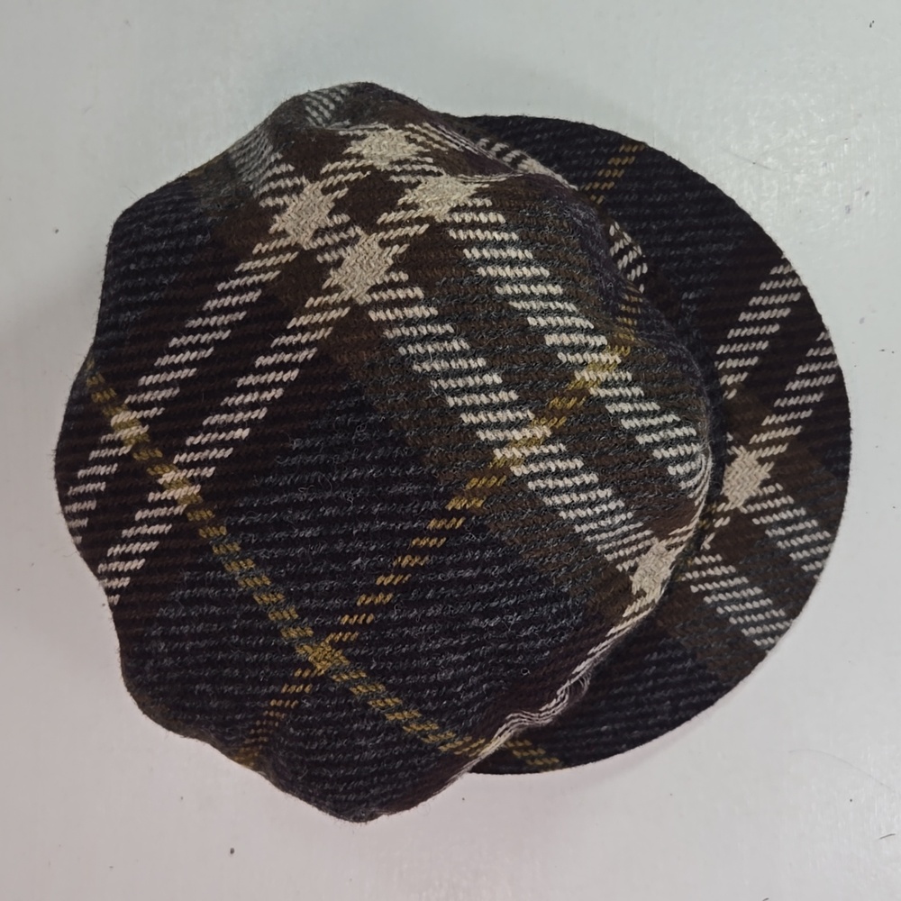 Burberry Plaid Multicolor Wool Blend Hat Drivers Cap - Picture 8 of 11